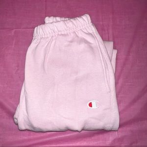baby pink champion sweatpants